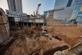 Tel-Aviv - 9 December, 2016: Workers in construction site, Tel A Royalty Free Stock Photo