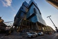 Tel-Aviv - 9 December, 2016: Workers near high-store building si