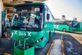 Tel Aviv - 20.04.2017: Egged buses park at the central bus station of Tel Aviv Royalty Free Stock Photo