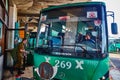 Tel Aviv - 20.04.2017: Egged buses park at the central bus station of Tel Aviv Royalty Free Stock Photo