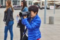 Tel Aviv - 20 February 2017: Group of photographers in Israel du