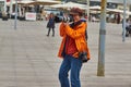 Tel Aviv - 20 February 2017: Group of photographers in Israel du