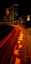 TEL AVIV HIGHE WAY IN THE NIGHT Royalty Free Stock Photo