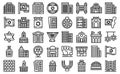 Tel Aviv icons set outline vector. Israel skyline