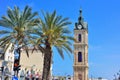 TEL AVIV, ISRAEL - APRIL, 2017: Clock Tower on Yefet street in o