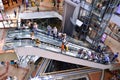 TEL AVIV, ISRAEL- APRIL, 2017: People visits shopping centre in Azrieli Center complex of three skyscrapers in Tel Aviv