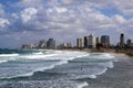 Tel Aviv Israel August 18, 2022. Greater Tel Aviv is a city on the east coast of the Mediterranean Sea.