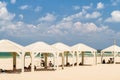 Beach of the Mediterranean Sea in Tel Aviv, Israel Royalty Free Stock Photo