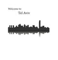 Tel Aviv, Israel, city silhouette