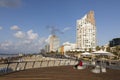 TEL AVIV, ISRAEL - December 26, 2016: Modern beach promenade Royalty Free Stock Photo