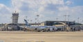 El Al Aircraft - Airplane In Ben Gurion Airport, Tel Aviv, Israel Royalty Free Stock Photo