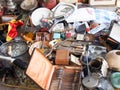 Tel Aviv, Israel - February 4, 2017: Old fashioned things for sale at a flea market in the old city of Jaffa, Tel Aviv, Israel