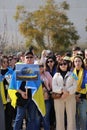 A meeting in support of Ukraine on Habima Square in Tel Aviv