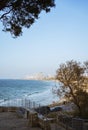 TEL AVIV, ISRAEL mediterranean sea. A very beautiful view of Tel Aviv, the beach and the sea Royalty Free Stock Photo