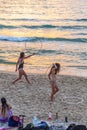 Hula Hoop Girls in Tel Aviv Royalty Free Stock Photo