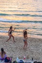 Hula Hoop Girls in Tel Aviv Royalty Free Stock Photo