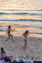 Hula Hoop Girls in Tel Aviv Royalty Free Stock Photo