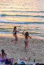 Hula Hoop Girls in Tel Aviv Royalty Free Stock Photo