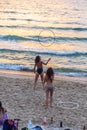 Hula Hoop Girls in Tel Aviv Royalty Free Stock Photo