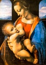 Copy of the painting `Madonna Litta` by Leonardo da Vinci
