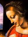 Copy of the painting `Madonna Litta` by Leonardo da Vinci