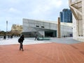 Exterior of the new wing of the Tel Aviv Museum of Art . The new wing houses 18,500 square feet