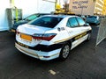 Tel Aviv Municipality City Security Car with flashing yellow lights on the roof