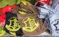 t-shirts with israeli army symbols for sale at local city market
