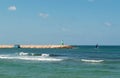 Tel Aviv, Israel, Middle East, Mediterranean Sea, beach, sailing, lighthouse, sailboat, summer, nature, landscape