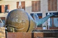 TEL AVIV, ISRAEL - NOVEMBER 25, 2017: A street fountain in the shape of a whale in Tel Aviv, Israel