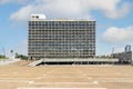 Tel Aviv, Israel - November 1, 2020: Tel Aviv Yafo Municipality Building. Rabin Square in central Tel Aviv on a sunny