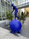 Modern public sculpture titled Assailant by the famous Israeli artist Ofra Zimbalista, Frishman Street, Tel Aviv, Israel