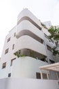 Typical Bauhaus inspired architectral detail from Tel Aviv, also called as the White City, Israel