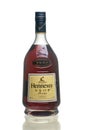 Bottle of cognac Hennessy V.S.O.P. isolated on a white background Royalty Free Stock Photo