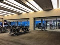 TEL AVIV, ISRAEL - September 8, 2018: Empty hall of passenger terminal 3 in Israeli international airport Ben-Gurion Royalty Free Stock Photo