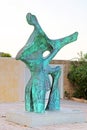 Modern bronze sculpture by Eli Llan, israeli sculptor in the Old City of Jaffa