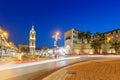 Tel Aviv Jaffa Israel The Clock Tower blue hour night city Royalty Free Stock Photo