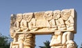 18.09.2021 Tel-Aviv Jaffo Israel: The Gate of Faith A large statue in park Abrasha, made of Galilee stone, sculpted by the