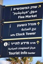 Tel Aviv landmarks info table in Israel Royalty Free Stock Photo