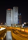 Tel Aviv by night Royalty Free Stock Photo