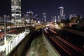 Tel Aviv night city lights in Israel Royalty Free Stock Photo