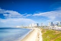 Tel Aviv Panorama with sandy beaches, Israel Royalty Free Stock Photo