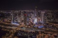 Tel Aviv-Ramat Gan city center aerial drone view