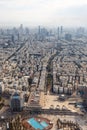 Tel Aviv skyline Israel aerial view city portrait format skyscrapers Royalty Free Stock Photo