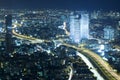 Tel Aviv Skyline at Night Royalty Free Stock Photo