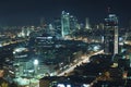 The Tel aviv skyline - Night city Royalty Free Stock Photo