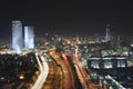 The Tel aviv skyline - Night city Royalty Free Stock Photo