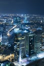 The Tel aviv skyline - Night city Royalty Free Stock Photo