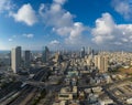 Tel Aviv Skyline At Sunset,  Tel Aviv Cityscape,  Israel Royalty Free Stock Photo