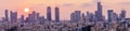 Tel Aviv Skyline At Sunset, Tel Aviv Cityscape Panorama At Sunset Time, Israel Royalty Free Stock Photo